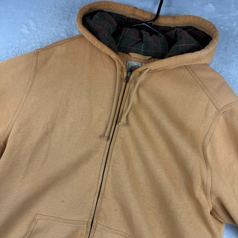 Katahdin Iron Works Hoodie Mens Large Brown LL Bean Heavyweight Full Zip